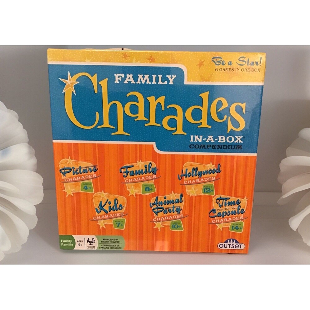 Family Charades in a Box Compendium Game - 6 Games in 1 - Ages 4+ NEW, SEALED